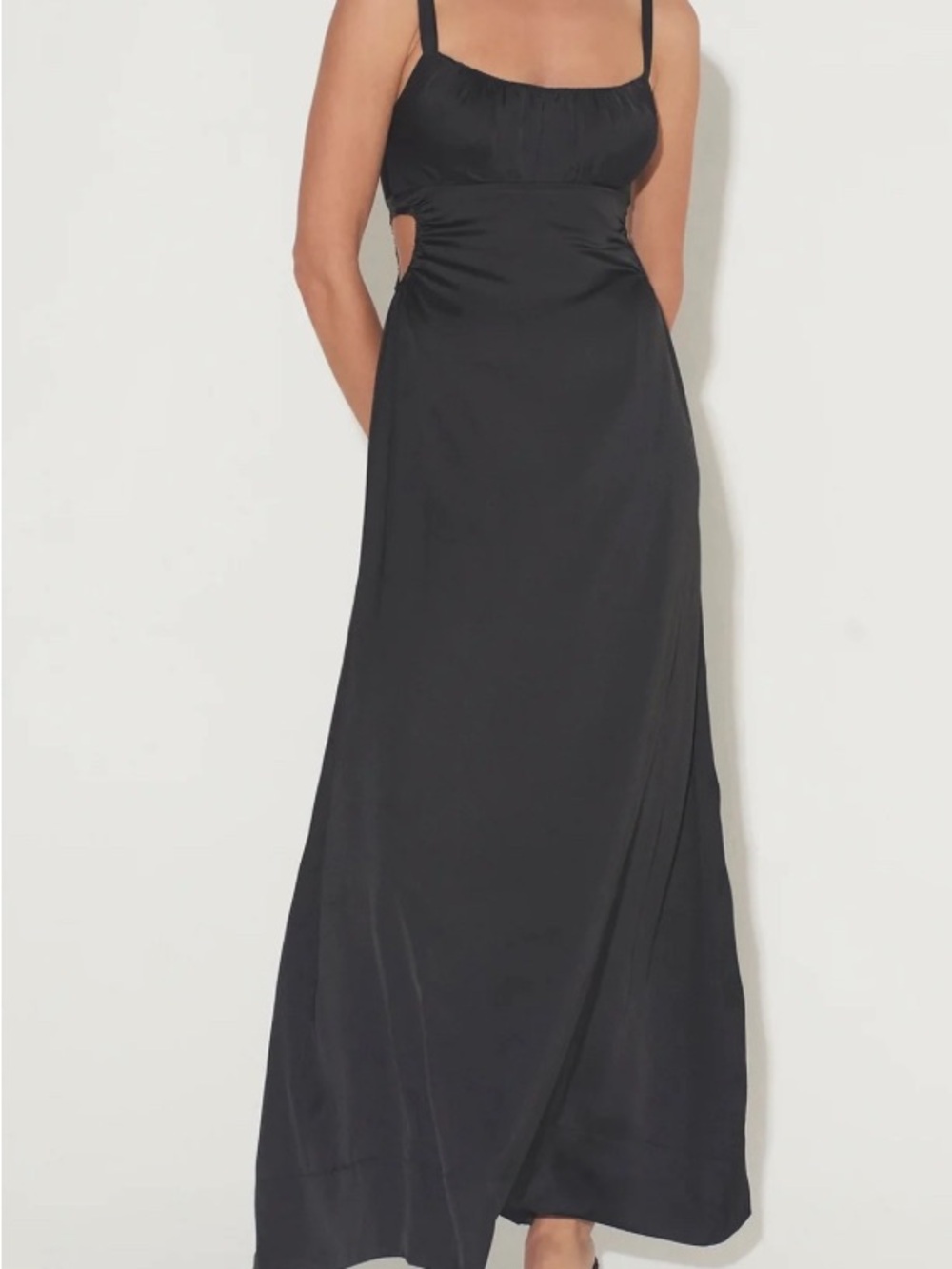 100% Linen NWT Maxi with Side Cutouts
